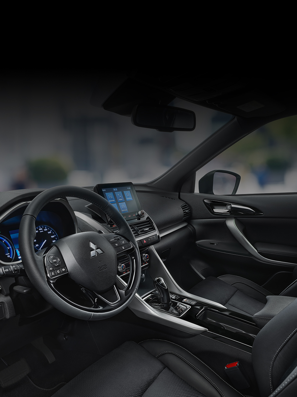 Der Touchscrreen mit Rückfahrkamera im Eclipse Cross Plug-in Hybrid Select